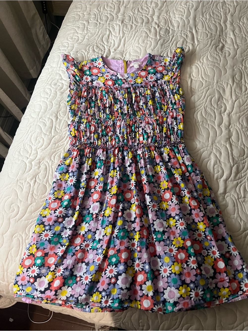 Crewcuts Girls' smocked-waist dress in floral Size 10